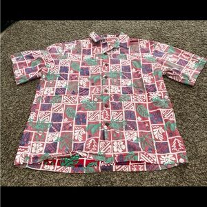 Hilo Hattie vintage reverse Christmas Hawaiian button down shirt XL